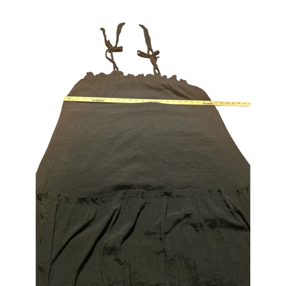 Perch Blu Pepper Ruffled Tiered Black Maxi SunDress Plus 1X - Picture 6 of 10